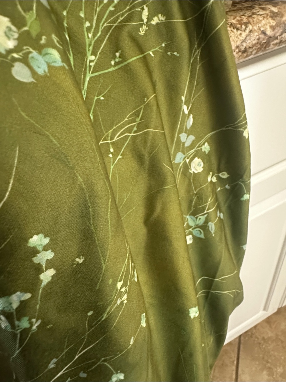 Fern Green Floral Button-Front Maxi Dress with Pockets New Boutique Plus Size - Picture 4 of 5